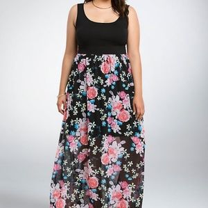 Floral Print Maxi Altered Dress Torrid